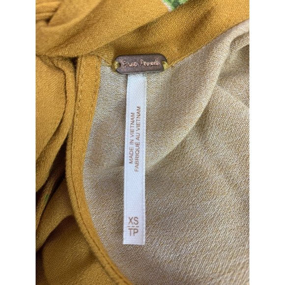 Free People “Gemma” Tunic Open Back Drop Waist Floral Mini Dress Size XS - Picture 5 of 10